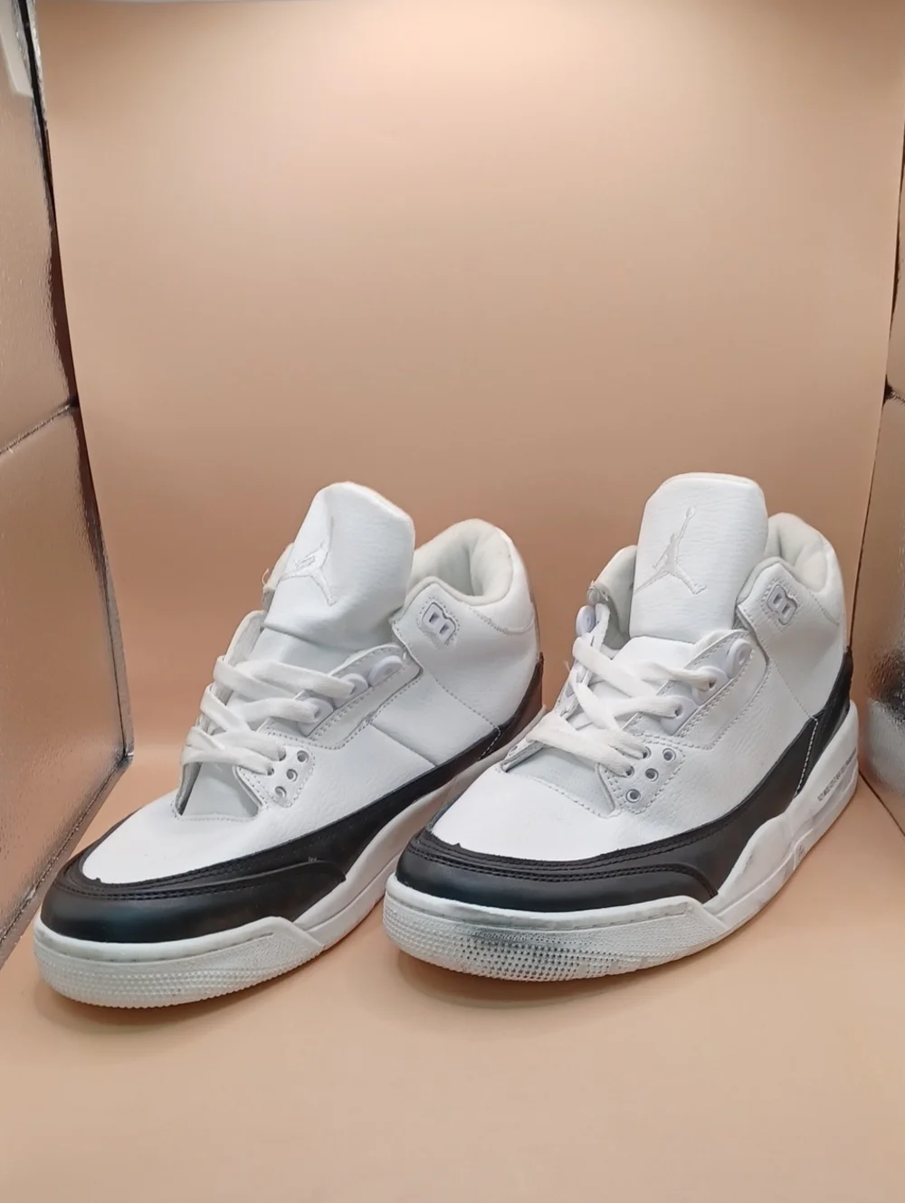Pre-Owned Nike Air Jordan 3 Retro SP Fragment Design Sneakers-White/Black Sz 10